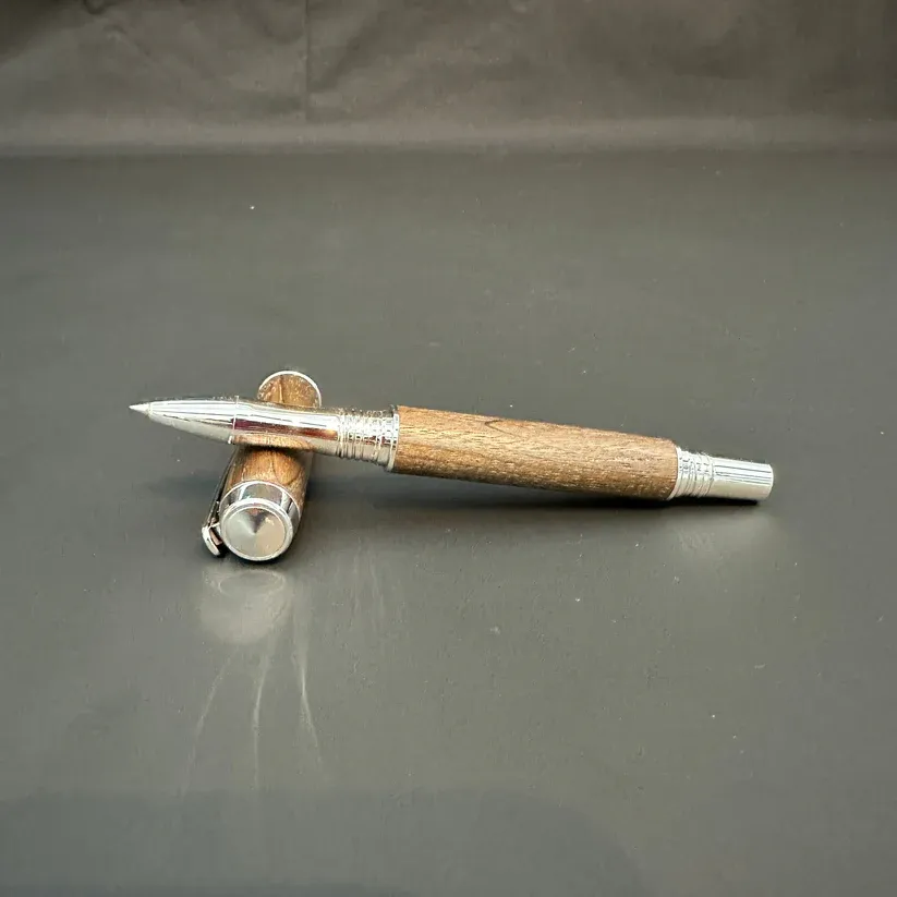 Boiswood Rhodium Walnut Wooden Rollerball Pen .webp