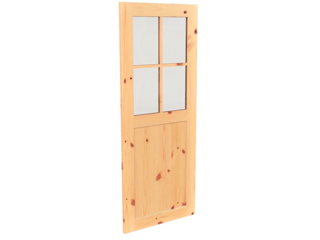 Interbois - 8552  - Barn Door (Treated clear glass) (96", 24" - 25")