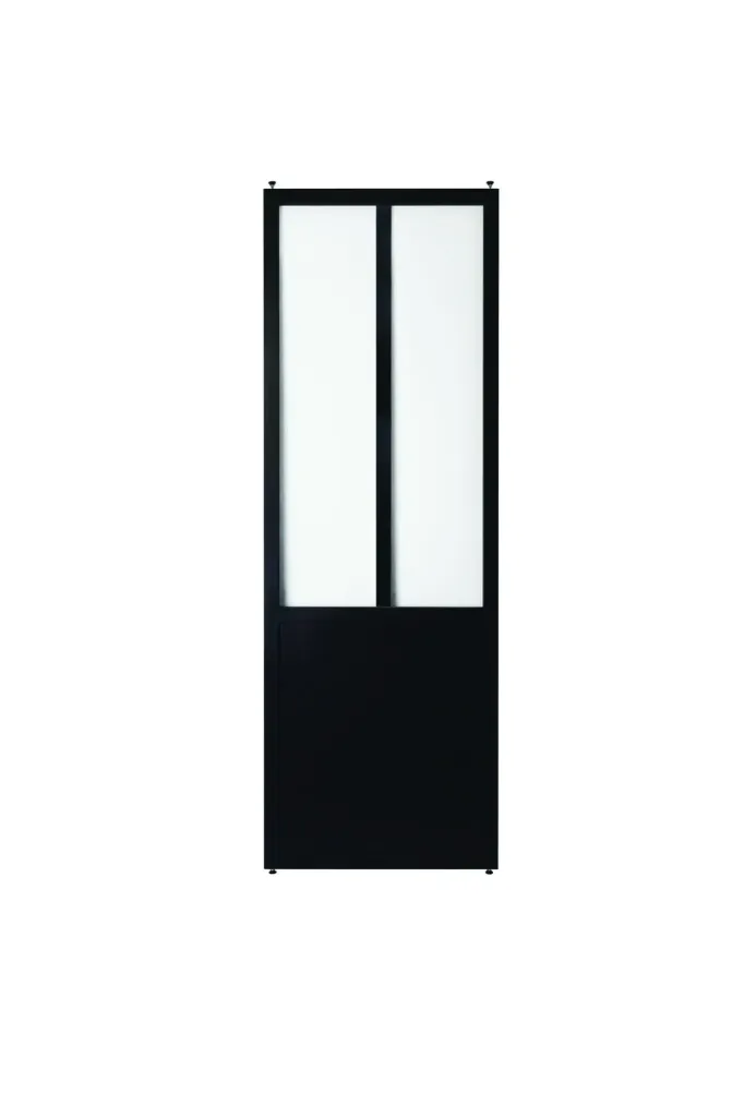 Interbois - 8556 - Glass Door (96", 24" - 25", Decorator's White (OC-149), Tempered clear glass)