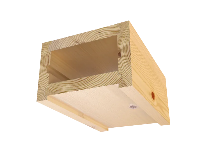 [MN0968018] Interbois - 8018 - Fausse poutre réversible (Pin noueux, 8' (96"), Prêt à teindre ou vernir)