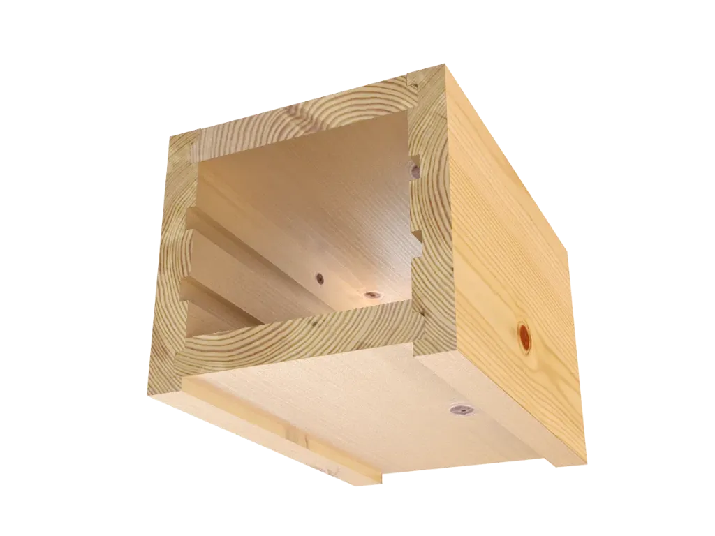 [MN0968020] Interbois - 8020 - Reversible faux beam (Knotty pine, 8' (96"), Ready to stain or varnish)