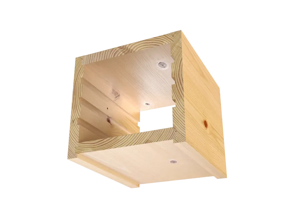 [MN0968023] Interbois - 8023 - Reversible faux beam (Knotty pine, 8' (96"), Ready to stain or varnish)